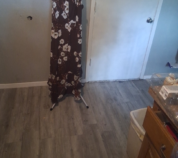 Cato Brown Floral Halter Neck Tiered Maxi Dress Plus Size 22/24W - Picture 3 of 5